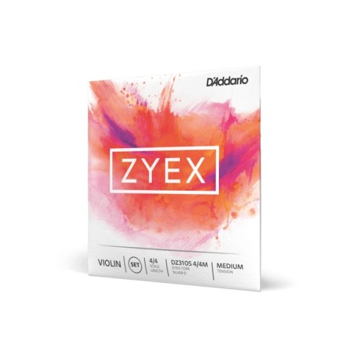 Струни для скрипки D'Addario Zyex Violin String Set 4/4 Medium Tension (Silver D) (DZ310S 4/4M)