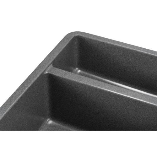 Мийка кухонна GRANADO Under top DOUBLE grafito (gr3409)