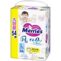 Підгузки Merries Ultra Jumbo Розмір L (9-14 кг) 54 шт (4901301442956)