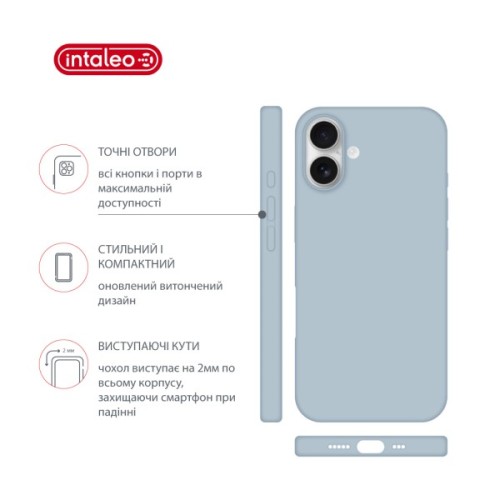 Чохол до мобільного телефона Intaleo Silicone Case Apple iPhone 17 Light Blue (1283126630330)