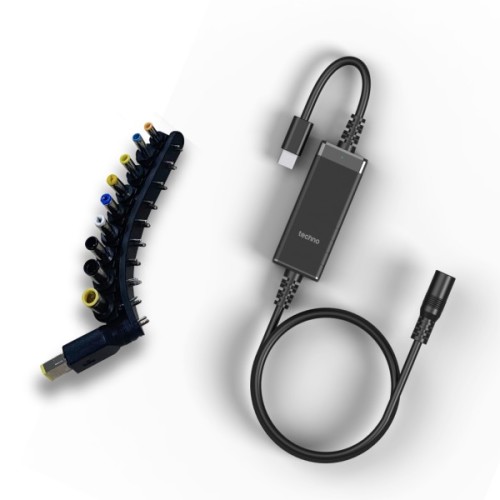 Кабель живлення USB-C to DC 100W universal black techno (UC-100W)