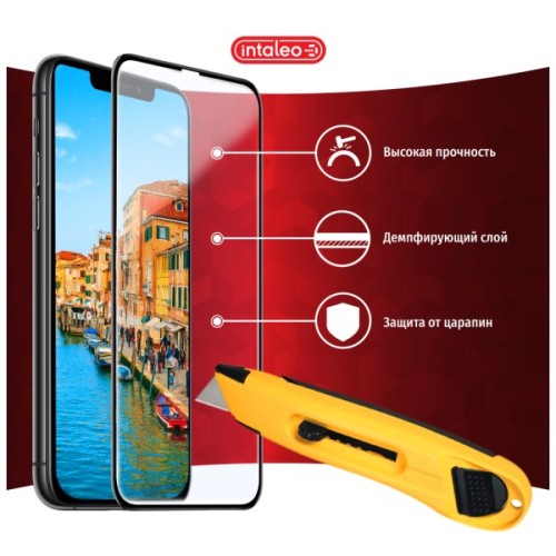 Скло захисне Intaleo Full Glue Glass Samsung A50 Black (1283126491641)