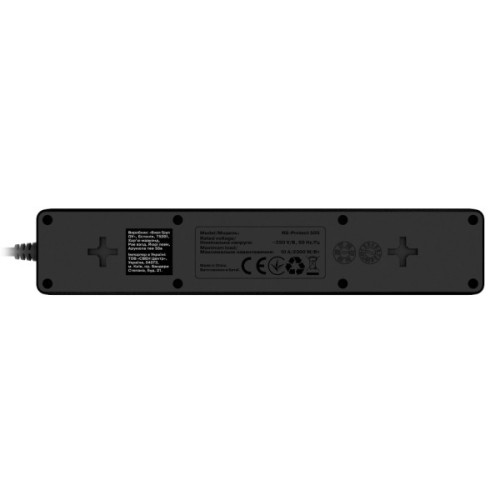 Мережевий фільтр живлення REAL-EL RS-Protect 505, 5m, black (EL122300046)