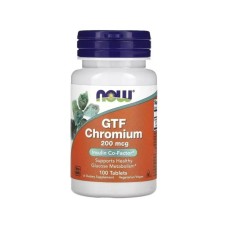 Мінерали Now Foods Хром GTF, 200 мкг, GTF Chromium, 100 таблеток (NOW-01430)