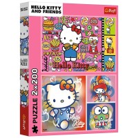 Пазл Trefl Hello Kitty Вітаю Кітті та друзів 2х200 елементів (5900511133363)