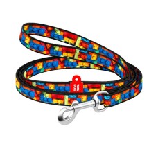 Повідець для котів WAUDOG Nylon "Блоки" Ш 10 мм Д 122 см (369-4056)
