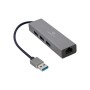 Концентратор USB-A to Gigabit Ethernet, 3 Ports USB 3.1 Gen1 Cablexpert (A-AMU3-LAN-01)