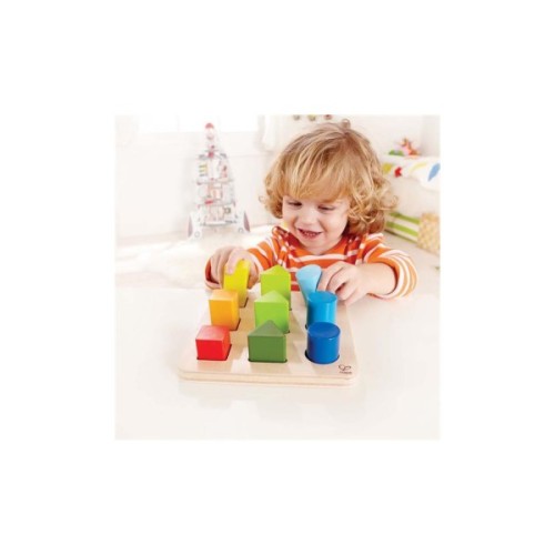 Розвиваюча іграшка Hape дерев'яний сортер Фігури та розміри (E0426)