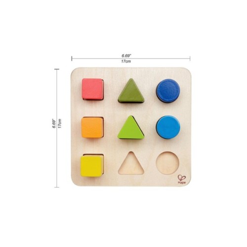 Розвиваюча іграшка Hape дерев'яний сортер Фігури та розміри (E0426)