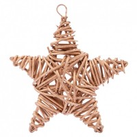 Прикраса декоративна YES! Fun Зірка ротангова золота об'ємна 25 см (974268)