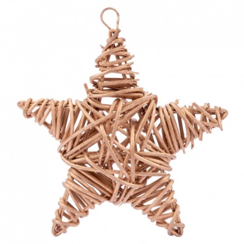 Прикраса декоративна YES! Fun Зірка ротангова золота об'ємна 25 см (974268)