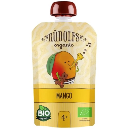 Дитяче пюре Rudolfs органічне манго 4+, 90 г (4751017943083)