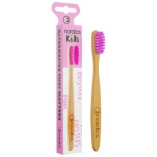 Дитяча зубна щітка Nordics Baby Moso з бамбука , рожев (3800500324050)