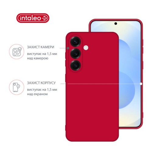 Чохол до мобільного телефона Intaleo Silicone Samsung Galaxy S25 Plus Red (1283126616884)