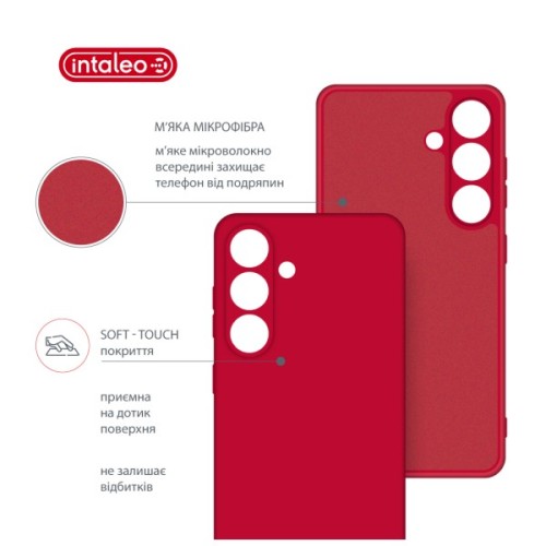 Чохол до мобільного телефона Intaleo Silicone Samsung Galaxy S25 Plus Red (1283126616884)